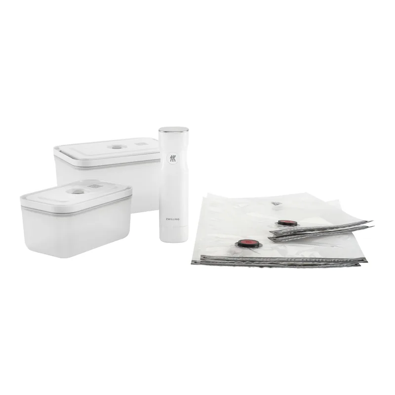 ZWILLING Fresh & Save Vacuum Starter Set with Pump & Bags, Set of 7 (Grey, Plastic)